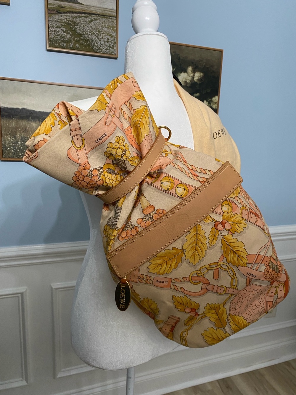 Loewe Canvas Shoulder Bag/Back Pack